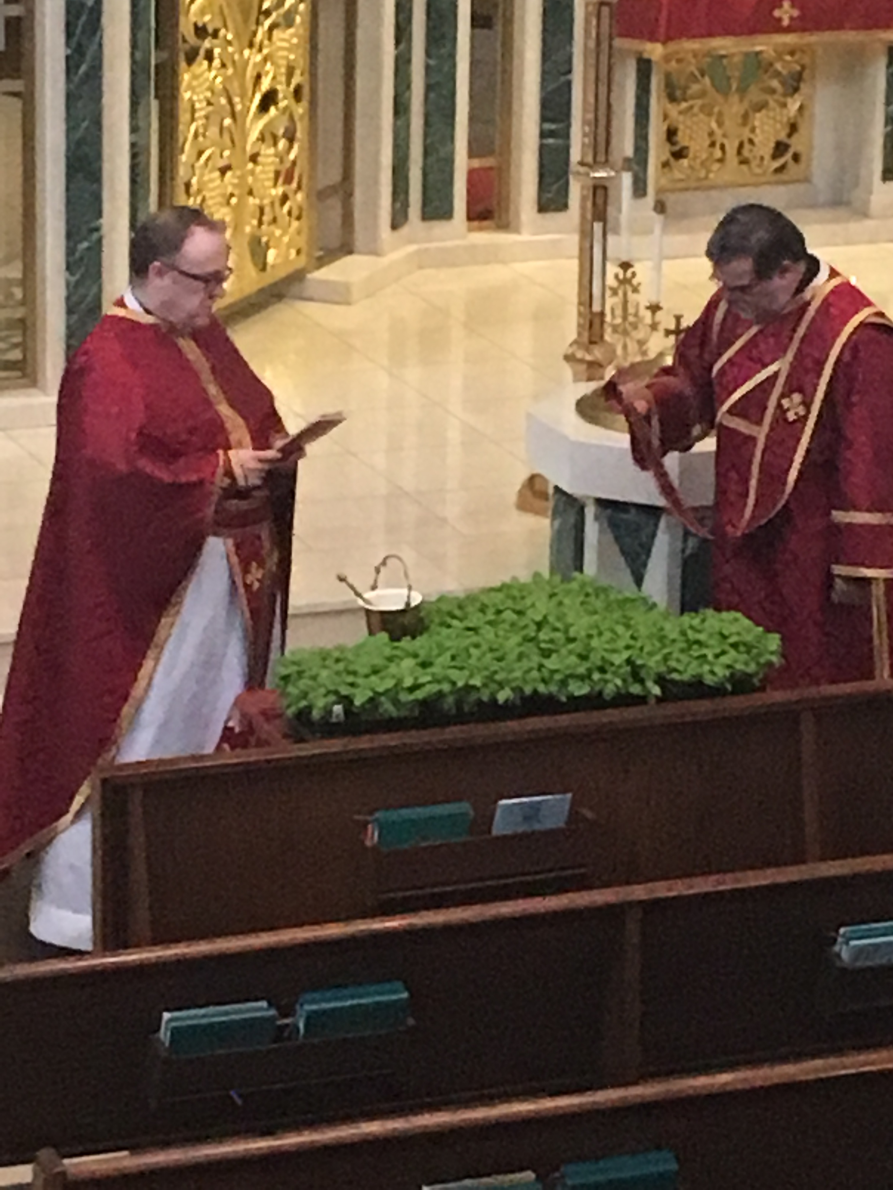 The blessing of basil for the Feast of the Exaltation of the Cross