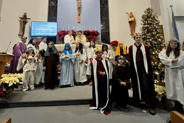 End of Mass Christmas pagaent picture